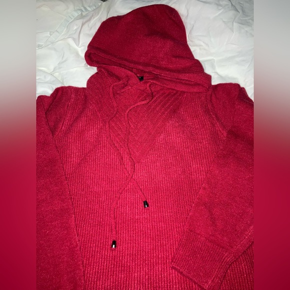 S.Christina Maroon/Red Cashmere Hoodie - Picture 5 of 8